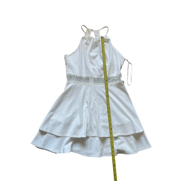 B. Darlin Womens/Teen Fit and Flare Halter Layer Dress Size 13/14 Prom Hoco - Picture 3 of 7